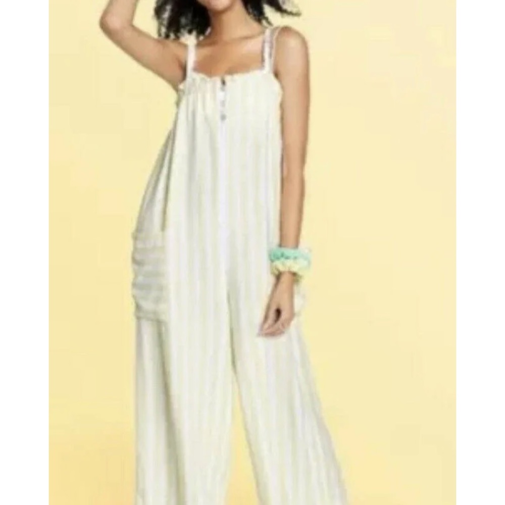 Stoney clover nwt yellow stripe jumpsuit medium
